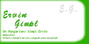 ervin gimpl business card